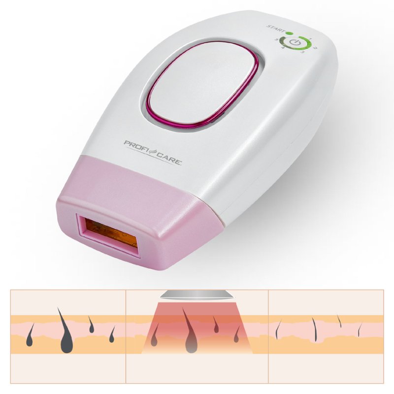PROFI CARE appareil d'épilation PC-IPL 3024, impulsion lumineuse IPL, rose nacré